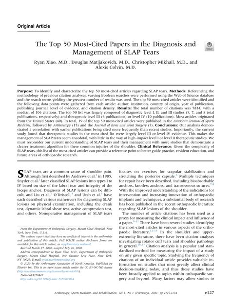 slap tear research papers